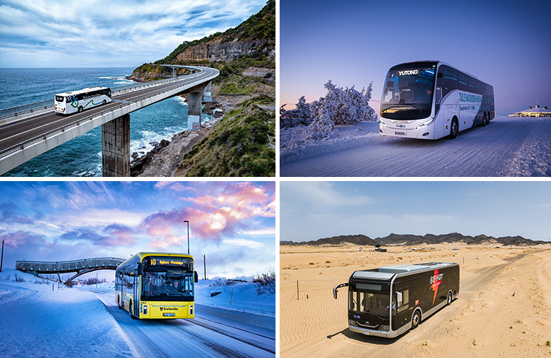 O E18PRO, U12, E11PRO, C12E e T15E foram submetidos a testes de desafios extremos no Cazaquistão, Noruega, Arábia Saudita, Austrália e Finlândia, demonstrando o desempenho sólido dos veículos elétricos da Yutong.